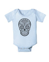 Version 10 Grayscale Day of the Dead Calavera Baby Romper Bodysuit-Baby Romper-TooLoud-Light-Blue-06-Months-Davson Sales