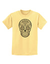Version 10 Grayscale Day of the Dead Calavera Childrens T-Shirt-Childrens T-Shirt-TooLoud-Daffodil-Yellow-X-Small-Davson Sales