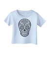 Version 10 Grayscale Day of the Dead Calavera Infant T-Shirt-Infant T-Shirt-TooLoud-Light-Blue-06-Months-Davson Sales