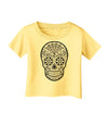 Version 10 Grayscale Day of the Dead Calavera Infant T-Shirt-Infant T-Shirt-TooLoud-Daffodil-Yellow-06-Months-Davson Sales