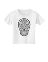 Version 10 Grayscale Day of the Dead Calavera Toddler T-Shirt-Toddler T-Shirt-TooLoud-White-2T-Davson Sales