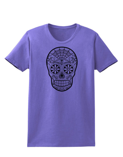 Version 10 Grayscale Day of the Dead Calavera Womens T-Shirt-Womens T-Shirt-TooLoud-Violet-X-Small-Davson Sales