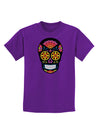 Version 2 Black Day of the Dead Calavera Childrens Dark T-Shirt-Childrens T-Shirt-TooLoud-Purple-X-Small-Davson Sales