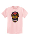 Version 2 Black Day of the Dead Calavera Childrens T-Shirt-Childrens T-Shirt-TooLoud-PalePink-X-Small-Davson Sales