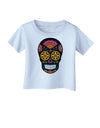 Version 2 Black Day of the Dead Calavera Infant T-Shirt-Infant T-Shirt-TooLoud-Light-Blue-06-Months-Davson Sales