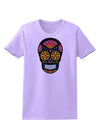 Version 2 Black Day of the Dead Calavera Womens T-Shirt-Womens T-Shirt-TooLoud-Lavender-X-Small-Davson Sales