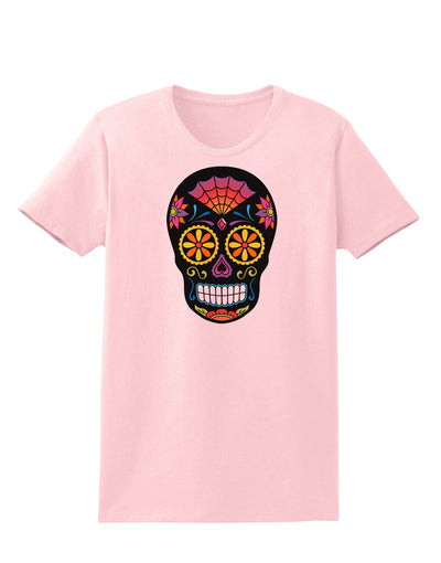 Version 2 Black Day of the Dead Calavera Womens T-Shirt-Womens T-Shirt-TooLoud-PalePink-X-Small-Davson Sales