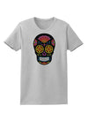 Version 2 Black Day of the Dead Calavera Womens T-Shirt-Womens T-Shirt-TooLoud-AshGray-X-Small-Davson Sales