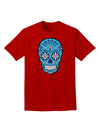 Version 3 Blue Day of the Dead Calavera Adult Dark T-Shirt-Mens T-Shirt-TooLoud-Red-Small-Davson Sales