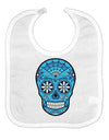 Version 3 Blue Day of the Dead Calavera Baby Bib