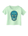 Version 3 Blue Day of the Dead Calavera Infant T-Shirt-Infant T-Shirt-TooLoud-Light-Green-06-Months-Davson Sales