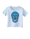 Version 3 Blue Day of the Dead Calavera Infant T-Shirt-Infant T-Shirt-TooLoud-Light-Blue-06-Months-Davson Sales