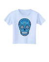 Version 3 Blue Day of the Dead Calavera Toddler T-Shirt-Toddler T-Shirt-TooLoud-Light-Blue-2T-Davson Sales