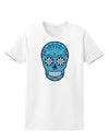 Version 3 Blue Day of the Dead Calavera Womens T-Shirt-Womens T-Shirt-TooLoud-White-X-Small-Davson Sales