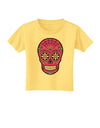 Version 4 Pink Day of the Dead Calavera Toddler T-Shirt-Toddler T-Shirt-TooLoud-Daffodil-Yellow-2T-Davson Sales