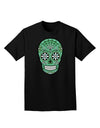 Version 5 Green Day of the Dead Calavera Adult Dark T-Shirt-Mens T-Shirt-TooLoud-Black-Small-Davson Sales