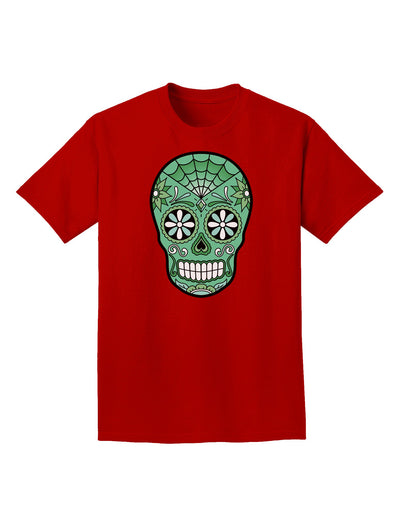 Version 5 Green Day of the Dead Calavera Adult Dark T-Shirt-Mens T-Shirt-TooLoud-Red-Small-Davson Sales