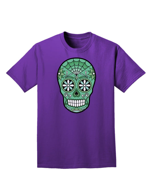 Version 5 Green Day of the Dead Calavera Adult Dark T-Shirt-Mens T-Shirt-TooLoud-Purple-Small-Davson Sales