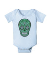 Version 5 Green Day of the Dead Calavera Baby Romper Bodysuit-Baby Romper-TooLoud-Light-Blue-06-Months-Davson Sales