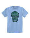 Version 5 Green Day of the Dead Calavera Childrens T-Shirt-Childrens T-Shirt-TooLoud-Light-Blue-X-Small-Davson Sales