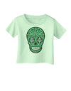 Version 5 Green Day of the Dead Calavera Infant T-Shirt-Infant T-Shirt-TooLoud-Light-Green-06-Months-Davson Sales