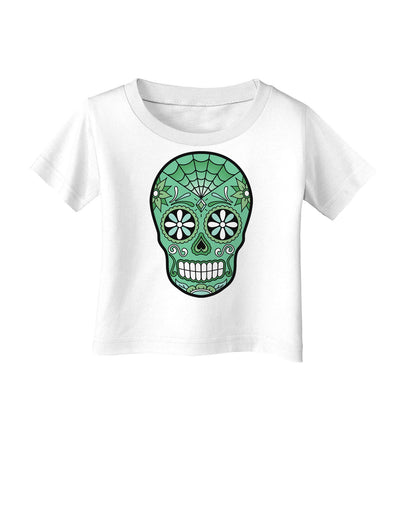 Version 5 Green Day of the Dead Calavera Infant T-Shirt-Infant T-Shirt-TooLoud-White-06-Months-Davson Sales