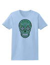 Version 5 Green Day of the Dead Calavera Womens T-Shirt-Womens T-Shirt-TooLoud-Light-Blue-X-Small-Davson Sales