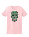 Version 5 Green Day of the Dead Calavera Womens T-Shirt-Womens T-Shirt-TooLoud-PalePink-X-Small-Davson Sales