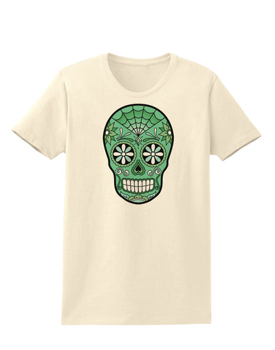 Version 5 Green Day of the Dead Calavera Womens T-Shirt-Womens T-Shirt-TooLoud-Natural-X-Small-Davson Sales