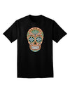 Version 6 Copper Patina Day of the Dead Calavera Adult Dark V-Neck T-Shirt-Mens V-Neck T-Shirt-TooLoud-Black-Small-Davson Sales