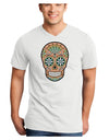 Version 6 Copper Patina Day of the Dead Calavera Adult V-Neck T-shirt-Mens V-Neck T-Shirt-TooLoud-White-Small-Davson Sales