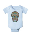 Version 6 Copper Patina Day of the Dead Calavera Baby Romper Bodysuit-Baby Romper-TooLoud-Light-Blue-06-Months-Davson Sales