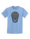 Version 6 Copper Patina Day of the Dead Calavera Childrens T-Shirt-Childrens T-Shirt-TooLoud-Light-Blue-X-Small-Davson Sales