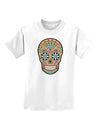 Version 6 Copper Patina Day of the Dead Calavera Childrens T-Shirt-Childrens T-Shirt-TooLoud-White-X-Small-Davson Sales