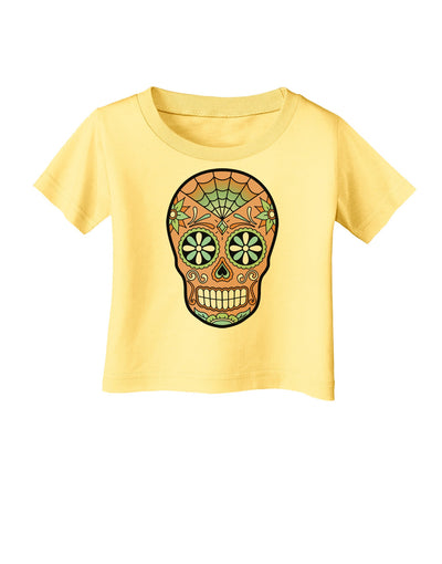 Version 6 Copper Patina Day of the Dead Calavera Infant T-Shirt-Infant T-Shirt-TooLoud-Daffodil-Yellow-06-Months-Davson Sales