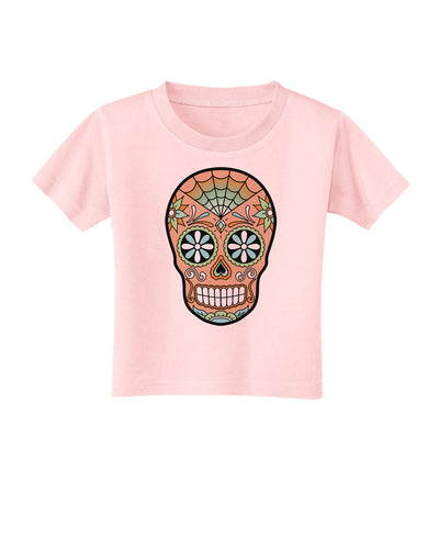 Version 6 Copper Patina Day of the Dead Calavera Toddler T-Shirt-Toddler T-Shirt-TooLoud-Light-Pink-2T-Davson Sales