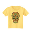 Version 6 Copper Patina Day of the Dead Calavera Toddler T-Shirt-Toddler T-Shirt-TooLoud-Daffodil-Yellow-2T-Davson Sales