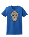 Version 6 Copper Patina Day of the Dead Calavera Womens Dark T-Shirt-TooLoud-Royal-Blue-X-Small-Davson Sales