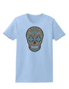 Version 6 Copper Patina Day of the Dead Calavera Womens T-Shirt-Womens T-Shirt-TooLoud-Light-Blue-X-Small-Davson Sales
