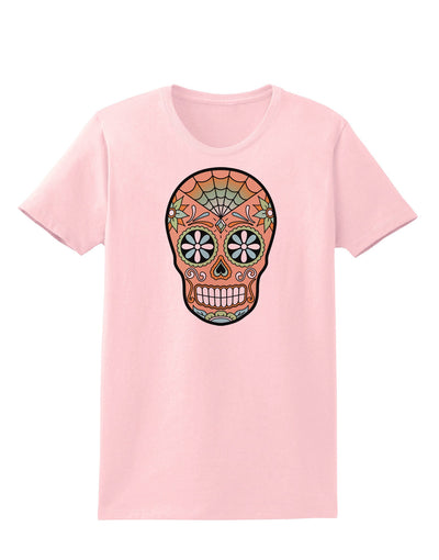 Version 6 Copper Patina Day of the Dead Calavera Womens T-Shirt-Womens T-Shirt-TooLoud-PalePink-X-Small-Davson Sales