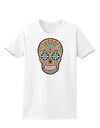 Version 6 Copper Patina Day of the Dead Calavera Womens T-Shirt-Womens T-Shirt-TooLoud-White-X-Small-Davson Sales