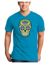 Version 7 Poison Day of the Dead Calavera Adult Dark V-Neck T-Shirt-TooLoud-Turquoise-Small-Davson Sales