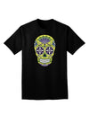 Version 7 Poison Day of the Dead Calavera Adult Dark V-Neck T-Shirt-TooLoud-Black-Small-Davson Sales