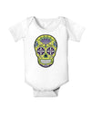 Version 7 Poison Day of the Dead Calavera Baby Romper Bodysuit-Baby Romper-TooLoud-White-06-Months-Davson Sales