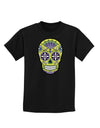 Version 7 Poison Day of the Dead Calavera Childrens Dark T-Shirt-Childrens T-Shirt-TooLoud-Black-X-Small-Davson Sales