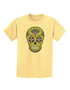 Version 7 Poison Day of the Dead Calavera Childrens T-Shirt-Childrens T-Shirt-TooLoud-Daffodil-Yellow-X-Small-Davson Sales