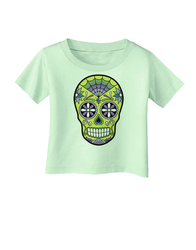 Version 7 Poison Day of the Dead Calavera Infant T-Shirt-Infant T-Shirt-TooLoud-Light-Green-06-Months-Davson Sales