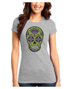 Version 7 Poison Day of the Dead Calavera Juniors T-Shirt-Womens Juniors T-Shirt-TooLoud-Ash-Gray-Juniors Fitted XS-Davson Sales