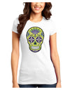 Version 7 Poison Day of the Dead Calavera Juniors T-Shirt-Womens Juniors T-Shirt-TooLoud-White-Juniors Fitted XS-Davson Sales
