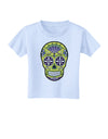 Version 7 Poison Day of the Dead Calavera Toddler T-Shirt-Toddler T-Shirt-TooLoud-Light-Blue-2T-Davson Sales